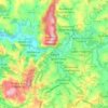 Mapa topográfico Itupeva, altitude, relevo