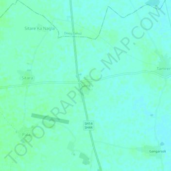 Mapa topográfico Saint, altitude, relevo