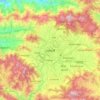 Mapa topográfico Kathmandu, altitude, relevo