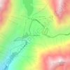 Mapa topográfico Los Libertadores, altitude, relevo