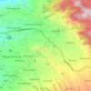 Mapa topográfico Megamendung, altitude, relevo