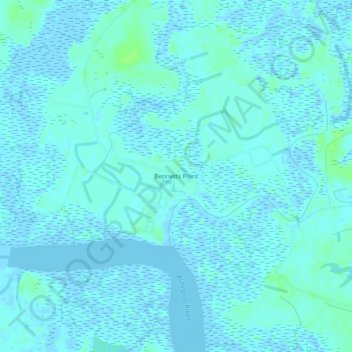 Mapa topográfico Bennetts Point, altitude, relevo