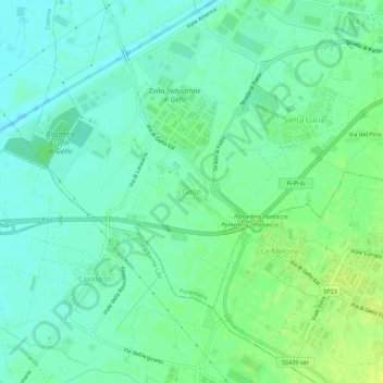 Mapa topográfico Gello, altitude, relevo