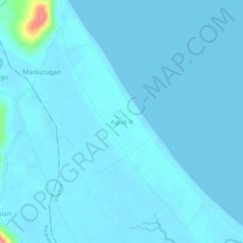 Mapa topográfico Aguit-it, altitude, relevo