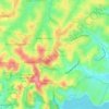 Mapa topográfico Jardim Copacabana, altitude, relevo