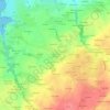 Mapa topográfico Croas de Prat Keruscat, altitude, relevo