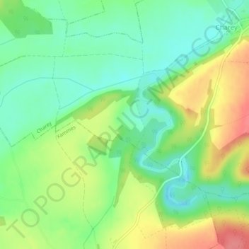 Mapa topográfico La Fache, altitude, relevo
