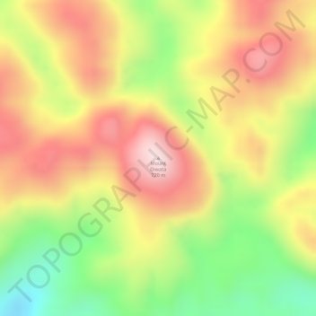 Mapa topográfico Mount Diwata, altitude, relevo