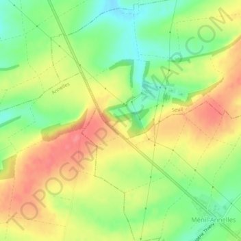 Mapa topográfico Mont Pinson, altitude, relevo
