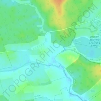 Mapa topográfico La Maisière, altitude, relevo