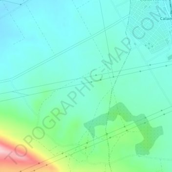 Mapa topográfico Castañar, altitude, relevo