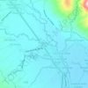Mapa topográfico Hamparan Pugu, altitude, relevo