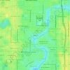 Mapa topográfico Gilberts, altitude, relevo