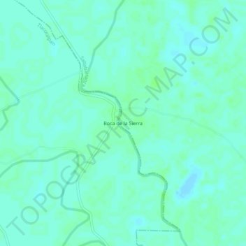 Mapa topográfico Boca de la Sierra, altitude, relevo