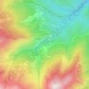 Mapa topográfico Mònesi di Mendatica, altitude, relevo