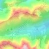 Mapa topográfico Tannheim Mountains, altitude, relevo
