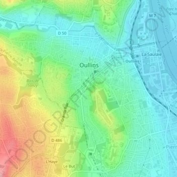 Mapa topográfico La Sarra, altitude, relevo