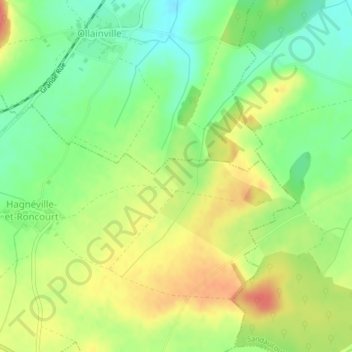 Mapa topográfico Collignon, altitude, relevo