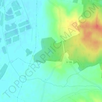 Mapa topográfico Bois de Lion, altitude, relevo