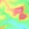 Mapa topográfico Chante-Merle, altitude, relevo