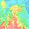 Mapa topográfico El Caliero, altitude, relevo