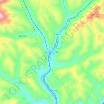 Mapa topográfico Saint Charles, altitude, relevo