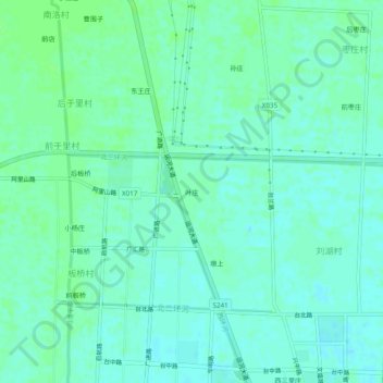 Mapa topográfico 叶庄, altitude, relevo