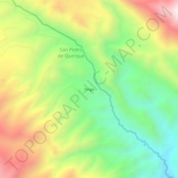 Mapa topográfico Tingo, altitude, relevo