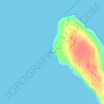 Mapa topográfico Steep Point, altitude, relevo