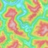 Mapa topográfico Rift, altitude, relevo