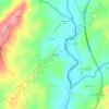 Mapa topográfico Vila Meã, altitude, relevo