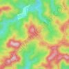 Mapa topográfico Los Jagüeyes, altitude, relevo