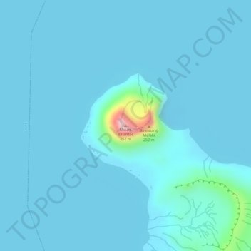 Mapa topográfico Mount Balantoc, altitude, relevo