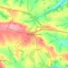 Mapa topográfico Whiddon Down, altitude, relevo