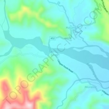 Mapa topográfico Lisap, altitude, relevo