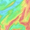 Mapa topográfico Busy, altitude, relevo