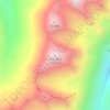 Mapa topográfico 贡康桑日, altitude, relevo