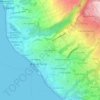 Mapa topográfico Mont Bazin, altitude, relevo