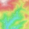 Mapa topográfico Castans, altitude, relevo