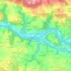 Mapa topográfico Kerhoc, altitude, relevo