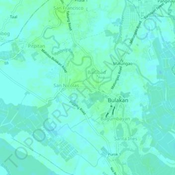 Mapa topográfico Maysantol, altitude, relevo
