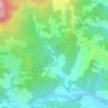 Mapa topográfico Argüébanes, altitude, relevo