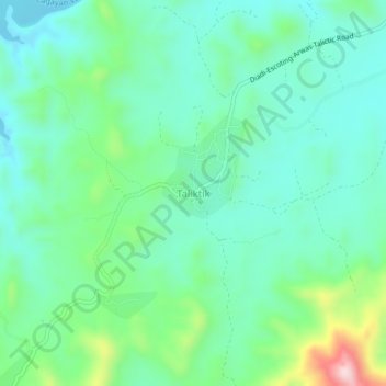 Mapa topográfico Taliktik, altitude, relevo
