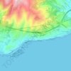 Mapa topográfico Moiano, altitude, relevo