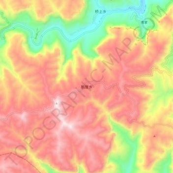 Mapa topográfico 鹅屋乡, altitude, relevo