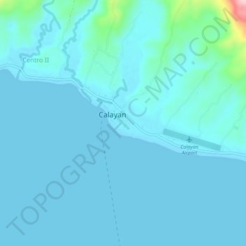 Mapa topográfico Centro I, altitude, relevo