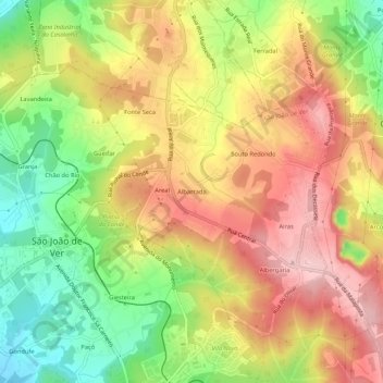 Mapa topográfico Albarrada, altitude, relevo