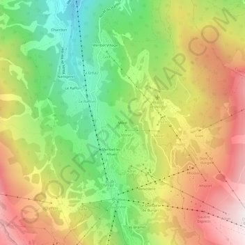Mapa topográfico Morel, altitude, relevo