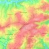 Mapa topográfico Lentzweiler, altitude, relevo