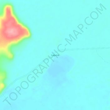 Mapa topográfico Laguna, altitude, relevo